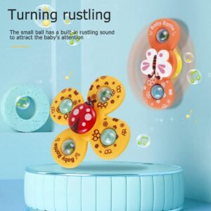 Baby Rattle 3pcs/sealed Bag 3x Baby Spinner Cartoon Toys Spinning