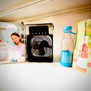 Deal pack off 2 bottle juicer mini air cooler fan big size (random color)