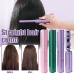 Travel Comb Hair Straightener, Cordless/wireless / Rechargeable Straightener Comb (random color)