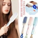 Self Cleaning Hair Brush, One-Click Cleaning Telescopic Hair Comb  (Random Color)