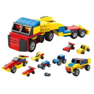 6 in 1 Transport truck Building Blocks Toy For Kids Racing Car Blocks Set (Random Color)