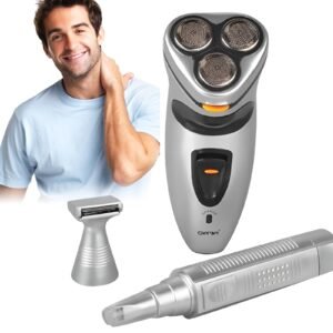Zowael Rscx-5800 3 In 1 Shaver Set | Portable Shaver, Trimmer, Groomer Chargeable 3 Blades Shaver With Nose And Ear Trimmer