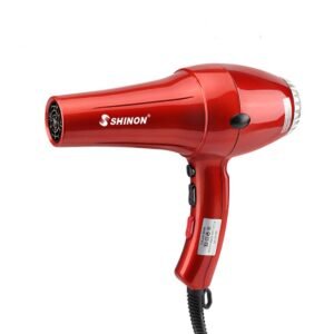 Shinon Hair Dryers Salon Home Used Professional Blow Hair Dryer With Complete Accessories (Red Color)