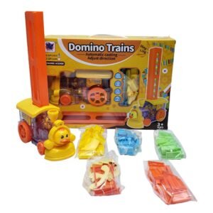 Domino Set Up Train, Domino Train Toy Blocks Set With Lights And Sounds, Creative Gifts For Kids (Random Color)