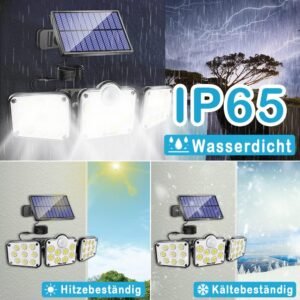 Solar Lights for Outdoor Use with Motion Sensor, Wall Light with Remote