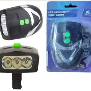 3 LED Bicycle Front Head lights & Bell Siren Alarm Hooter / Cycle Light Generic