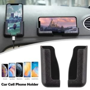 Multifunctional mobile phone holder Self Adhesive Dashboard Mount Car Phone Holder - Black