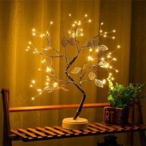Tree LED Light USB Table Lamp Adjustable Touch Switch DIY Artificial Xmas Tree Fairy Night Light Home Decoration
