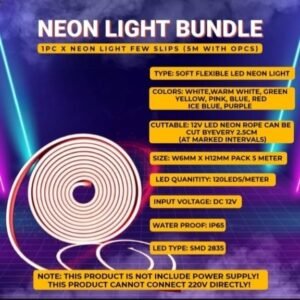 Flexible Waterproof Neon Light 5 Meter Dc 12v