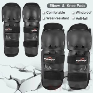 4 Pcs Breathable Motorcycle Knee Elbow Pads, Motocross Elbow Pads, Windproof Motorbike Protective Gear, Anti-collision, Anti-fall