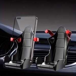 Car Phone Holder Racing Seat Shape Design | Fast and Furious Mobile Holder with 360° Rotatable AC Grill Grip (Random colors)