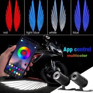 Bluetooth Control Angel Wing Light Multi color For All Bikes And Car