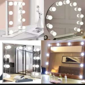 Vanity Mirror Fill Light Adjustable Luminance 3 Colors LED USB Wall Bulbs String For All Pretty 3 Colors Dimmable Vanity Light