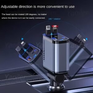 C6 4 In 1 Multi Functional Car Charger Fast Charging With Star Light Providing Durable Quality